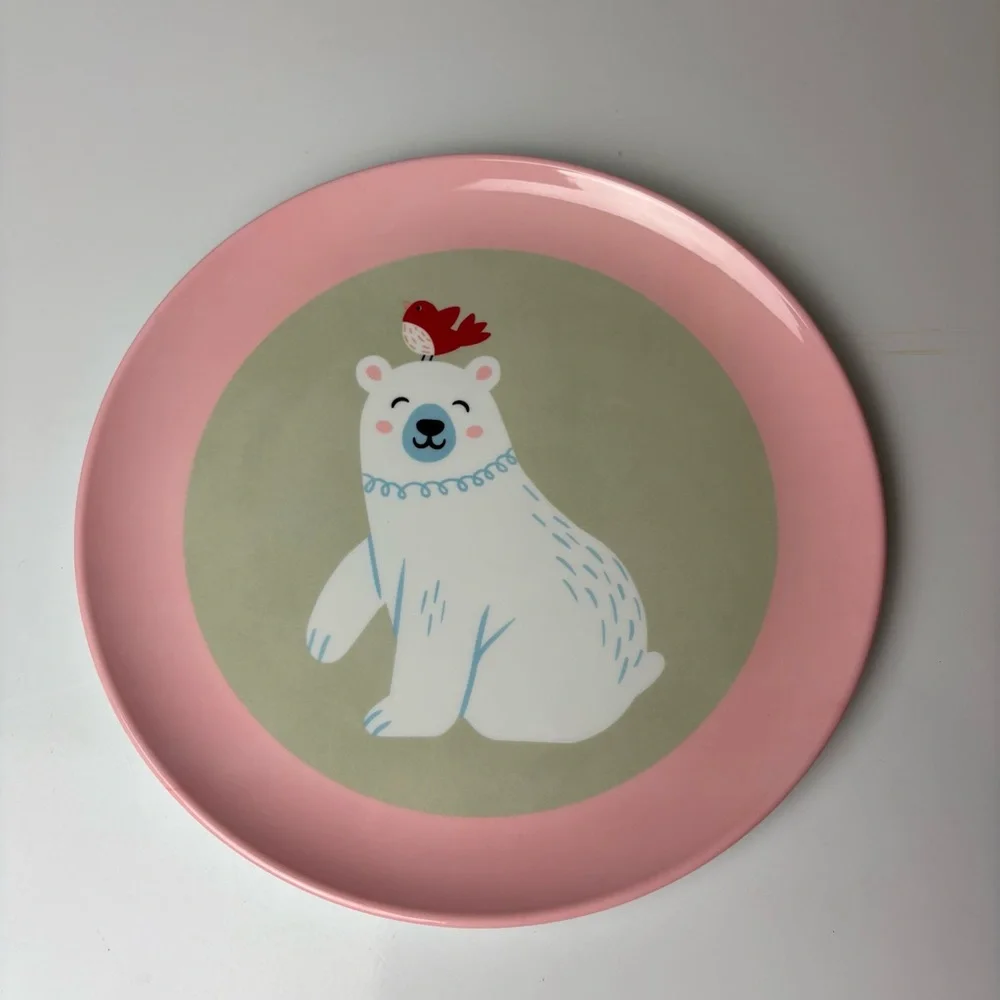 Wondershop melamine christmas holiday polar bear, reindeer and tree plate set